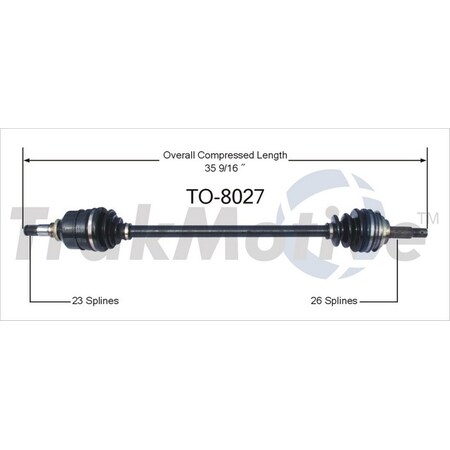 Surtrack Axle Cv Axle Shaft, To-8027 TO-8027